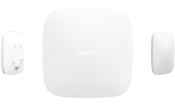 Ajax Hub 2 Plus keskusyksikkö toimii koko hälytysjärjestelmän keskuksena.