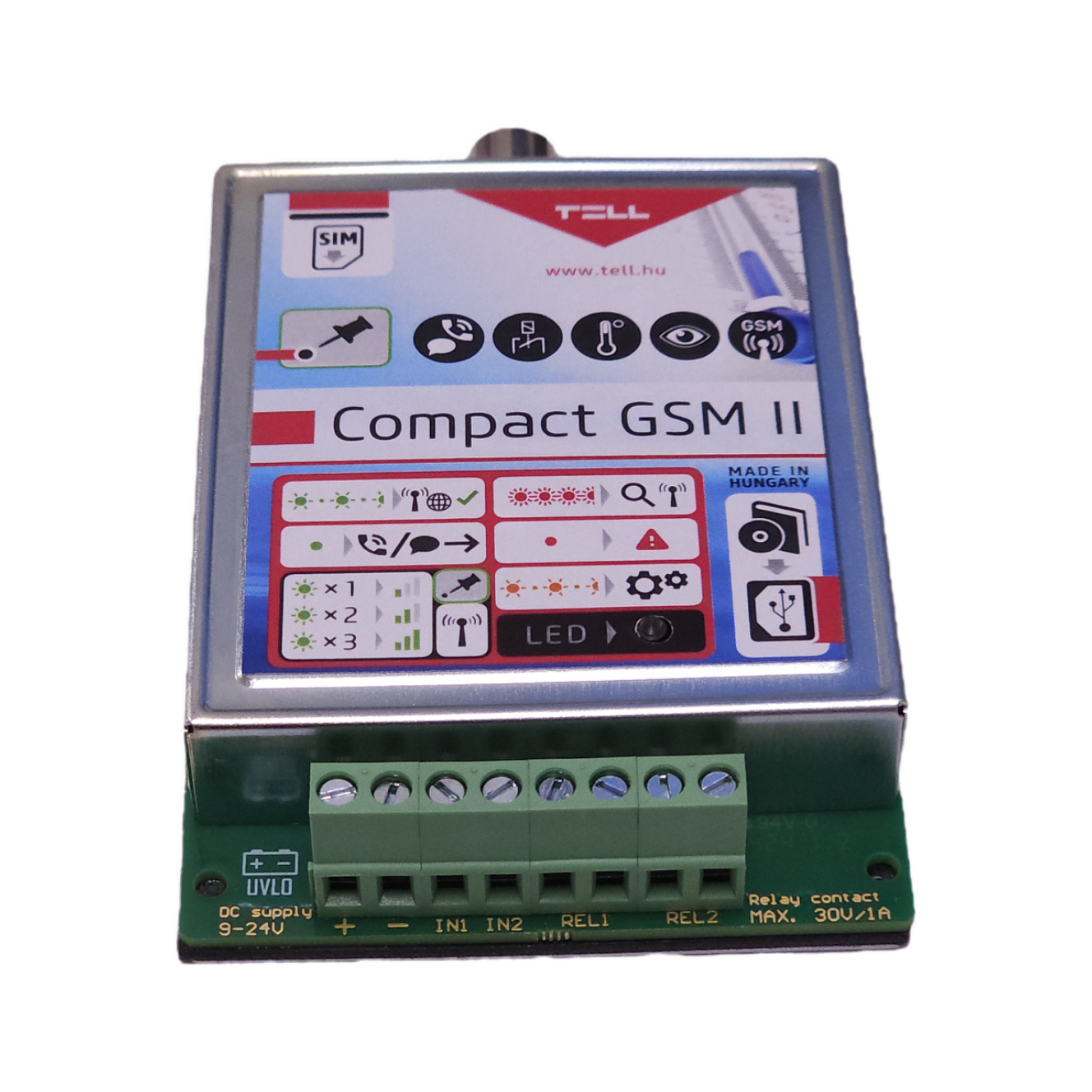 Compact GSM II (4G) edestä – kompakti hälytinmoduuli
