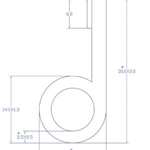 Väestönsuojan oven tiiviste – CR-solukumi P-nauha - Image 2
